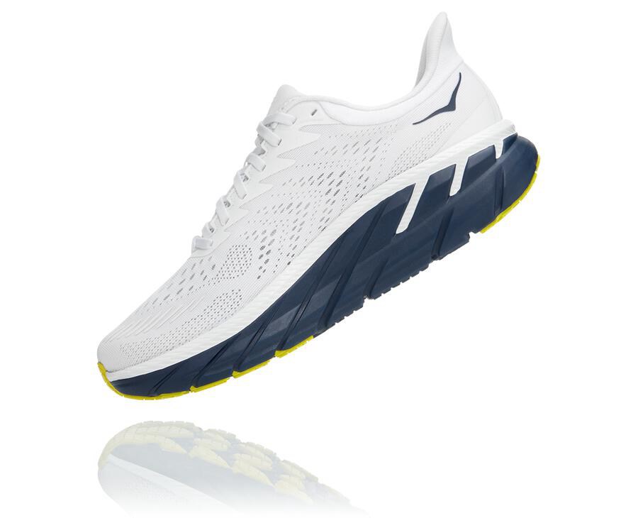 Hoka One One Tenisky Panske Biele/Čierne - Clifton 7 - 65297-FRUX